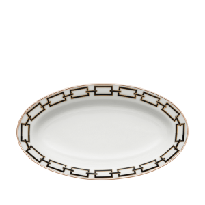 Ginori Catene Black Pickle Dish - 9.3"